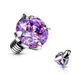 14g Prong Gem Balls for INTERNALLY THREADED Belly Rings - Replacement Ball. Navel Rings Australia.