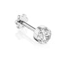 Invisible Set Diamond Threaded Stud Earring by Maria Tash in 18K White Gold. Flat Stud. - Earring. Navel Rings Australia.