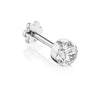 Invisible Set Diamond Threaded Stud Earring by Maria Tash in 18K White Gold. Flat Stud.