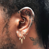 16g Diamond Horizontal Eternity Clicker by Maria Tash in Yellow Gold