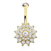 Mandala's Ritz and Glitz Belly Ring with Gold Plating
