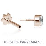 Diamond Butterfly Earring by Maria Tash in 18K Rose Gold. Flat Stud. - Earring. Navel Rings Australia.