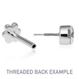 Diamond Butterfly Earring by Maria Tash in 18K White Gold. Flat Stud. - Earring. Navel Rings Australia.