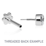 Authentic Lightning Bolt Diamond Earring by Maria Tash in 14K White Gold. Flat Stud. - Earring. Navel Rings Australia.