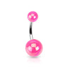 Metallic Coated Acrylic Navel Piercing Bars - Basic Curved Barbell. Navel Rings Australia.