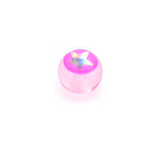 6mm Acrylic Star Inlay 14g Replacement Balls - Replacement Ball. Navel Rings Australia.