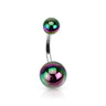 Metallic Coated Acrylic Navel Piercing Bars - Basic Curved Barbell. Navel Rings Australia.