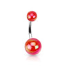 Metallic Coated Acrylic Navel Piercing Bars - Basic Curved Barbell. Navel Rings Australia.