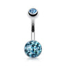 Austrian Ferido Motley™ Belly Ring - Basic Curved Barbell. Navel Rings Australia.