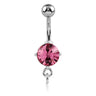 Prong Set Gem Charm Slave Belly Rings - Charm Slave Belly Ring. Navel Rings Australia.