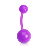 Colour Me PTFE Flex Belly Bars - Basic Curved Barbell. Navel Rings Australia.