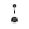 Classique Internally Threaded Gem Belly Rings - Basic Curved Barbell. Navel Rings Australia.