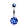 Austrian Ferido Motley™ Belly Ring - Basic Curved Barbell. Navel Rings Australia.