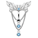 Nusa Tribal Reverse Navel Bars - Reverse Top Down Belly Ring. Navel Rings Australia.