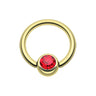Gold Plated Classic Gem Captive Belly Rings - Captive Belly Ring. Navel Rings Australia.