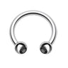 Classic Gem Circular Barbell Body Jewellery - Circular Barbell / Horse Shoe. Navel Rings Australia.