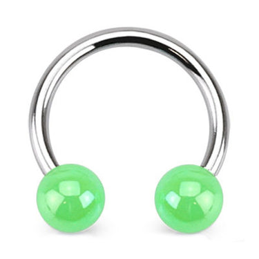 Metallic Coated Acrylic Horseshoe - Circular Barbell / Horse Shoe. Navel Rings Australia.