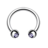 Classic Gem Circular Barbell Body Jewellery - Circular Barbell / Horse Shoe. Navel Rings Australia.
