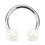 Metallic Coated Acrylic Horseshoe - Circular Barbell / Horse Shoe. Navel Rings Australia.