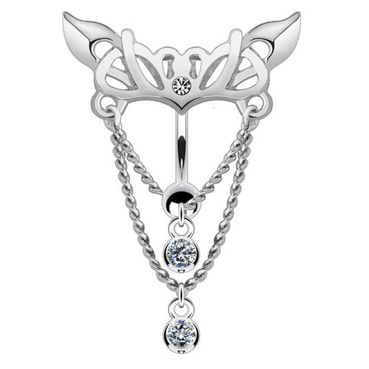 Nusa Tribal Reverse Navel Bars - Reverse Top Down Belly Ring. Navel Rings Australia.