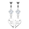 My BFF Best Friend Belly Ring Set - Dangling Belly Ring. Navel Rings Australia.
