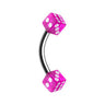 Double 5mm UV Acrylic Dice Belly Ring - Basic Curved Barbell. Navel Rings Australia.