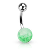 Faux Stone Navel Piercing Bar - Basic Curved Barbell. Navel Rings Australia.