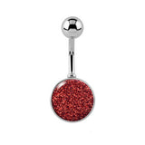 HUGE Glitter Jar Belly Button Bars - Basic Curved Barbell. Navel Rings Australia.