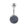 HUGE Glitter Jar Belly Button Bars - Basic Curved Barbell. Navel Rings Australia.