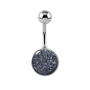 HUGE Glitter Jar Belly Button Bars - Basic Curved Barbell. Navel Rings Australia.