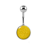 HUGE Glitter Jar Belly Button Bars - Basic Curved Barbell. Navel Rings Australia.