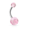 Glimmer with Glitter Belly Rings - Basic Curved Barbell. Navel Rings Australia.