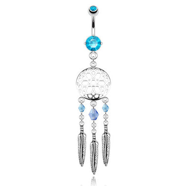 Entwined Dream Weaver Belly Button Ring - Dangling Belly Ring. Navel Rings Australia.