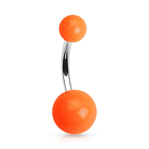 Colour Me UV Acrylic Belly Bars - Basic Curved Barbell. Navel Rings Australia.