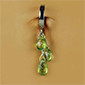 TummyToys® Natural Peridot Dangle on Pure Platinum Clasp - TummyToys® Patented Clasp. Navel Rings Australia.