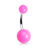 Colour Me UV Acrylic Belly Bars - Basic Curved Barbell. Navel Rings Australia.