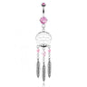 Entwined Dream Weaver Belly Button Ring - Dangling Belly Ring. Navel Rings Australia.