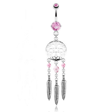 Entwined Dream Weaver Belly Button Ring - Dangling Belly Ring. Navel Rings Australia.