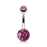 Austrian Ferido Motley™ Belly Ring - Basic Curved Barbell. Navel Rings Australia.