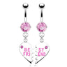 My BFF Best Friend Belly Ring Set - Dangling Belly Ring. Navel Rings Australia.