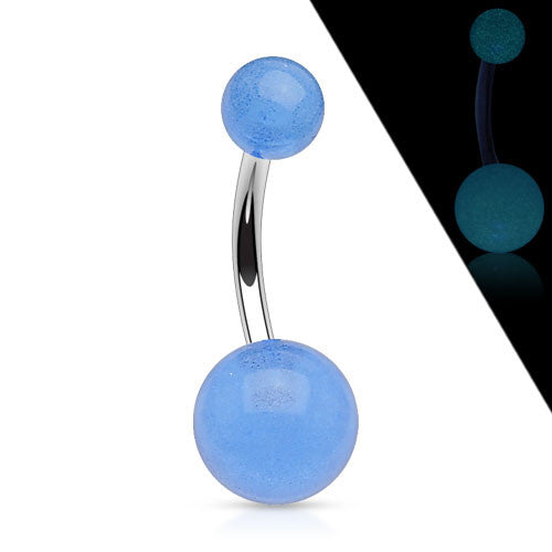GLOW in the Dark Belly Rings - Basic Curved Barbell. Navel Rings Australia.