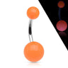 GLOW in the Dark Belly Rings - Basic Curved Barbell. Navel Rings Australia.