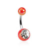 Gem Metallic Coated Acrylic Belly Rings - Basic Curved Barbell. Navel Rings Australia.