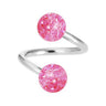 Glitter Ball Spiral Twist Navel Bars - Spiral Twister Twistie. Navel Rings Australia.