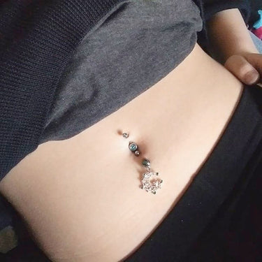 Tidal Moon Belly Ring - Dangling Belly Ring. Navel Rings Australia.
