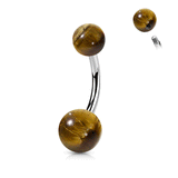 Natural Stone Belly Button Bars