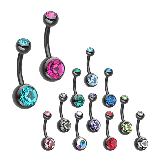 Midnight Candy Classique Belly Bars - Basic Curved Barbell. Navel Rings Australia.