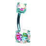 Titanium Metallics Colour Cravin' Belly Bar - Basic Curved Barbell. Navel Rings Australia.
