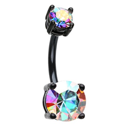 Titanium Metallics Colour Cravin' Belly Bar - Basic Curved Barbell. Navel Rings Australia.