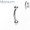 Titanium Internally Threaded Duo Gem Belly Rings